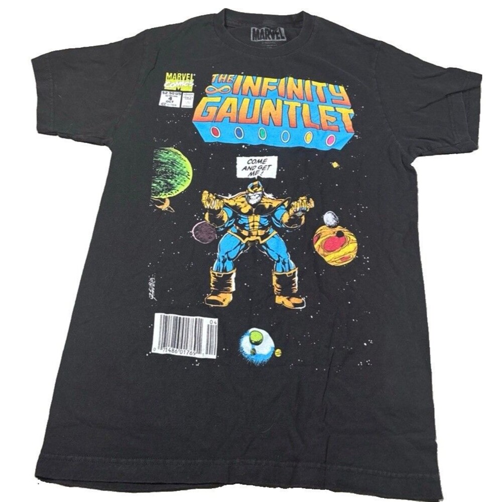 (#61) Marvel Infinity Gauntlet#4 Comic Cover T-shirt size Small Color Black